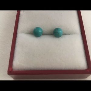 Small turquoise stud earrings